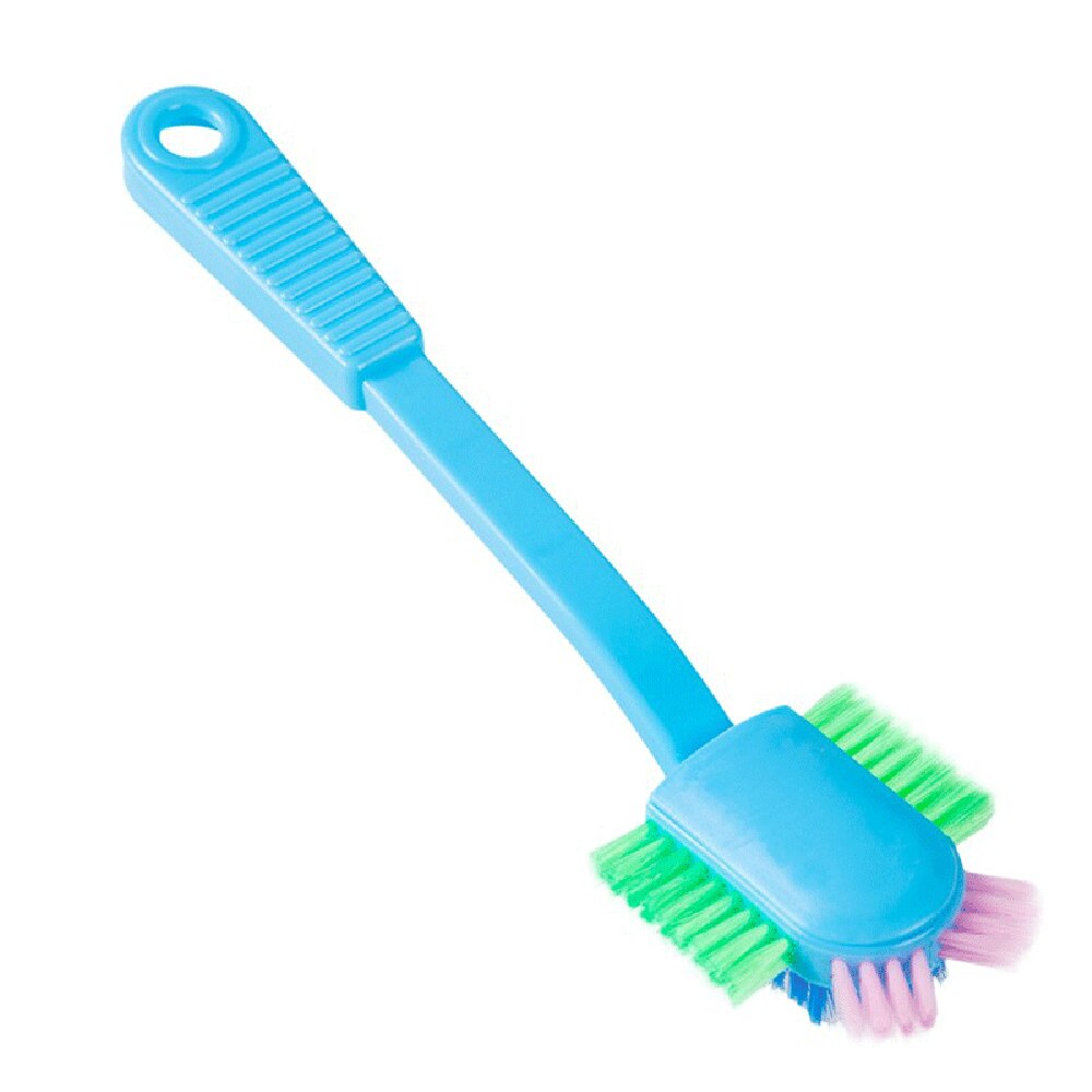 Brosse à chaussures longue poignée brosse créative brosse à chaussures lavage de chaussures brosse de nettoyage multi-tête brosse articles ménagers: Bleu profond