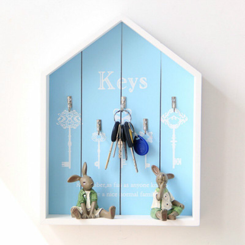 Cajas de madera de estilo nórdico para colgar llaves en la pared artículos diversos estante para organización de la sala de estar decoración de la pared del hogar: 5