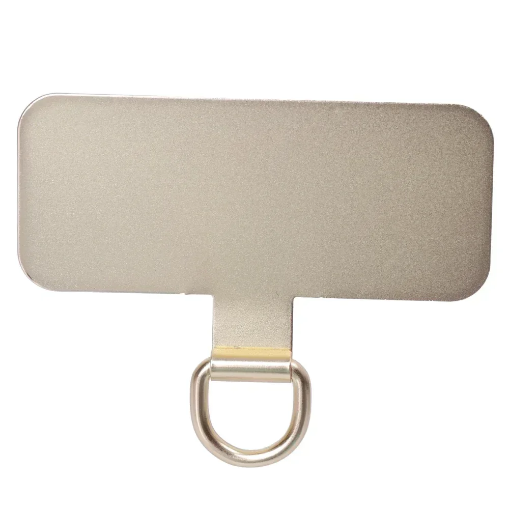Metal Phone Tether Tab with Anti-Scratch Film Universal Mobile Phone Lanyard Gasket Replacement Stainless Steel Phone Patch Pads: Silver / Gray