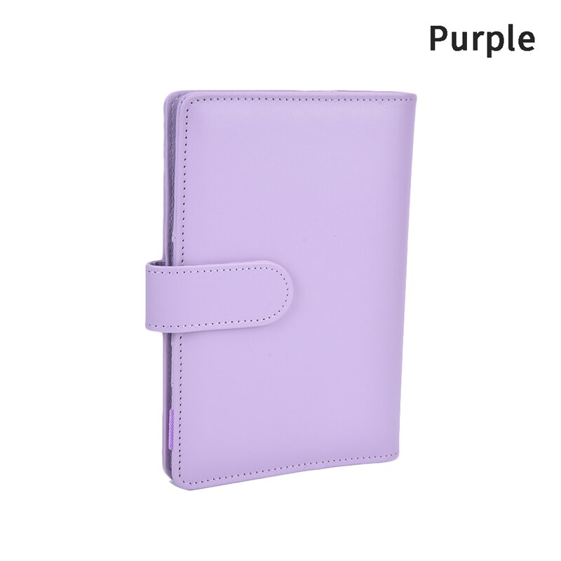 Pu Lederen A6 Cover Dagboek Schema Dagboek Bindmiddel Schoolbenodigdheden Notebook Cover: Paars