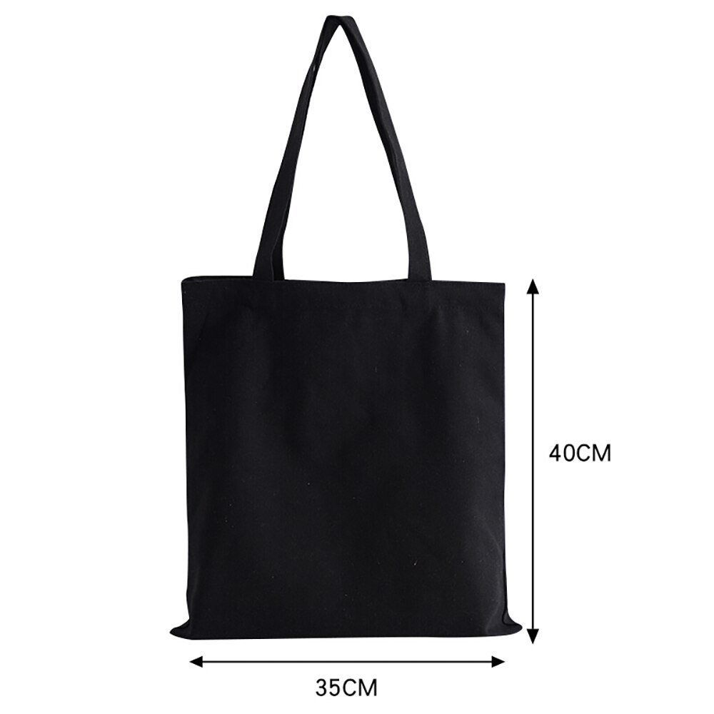 Harajuku Stijl Boodschappentas Koning Serie Handtas Schoudertas Grote Capaciteit Herbruikbare Canvas Handtas Student Eco-vriendelijke Tas