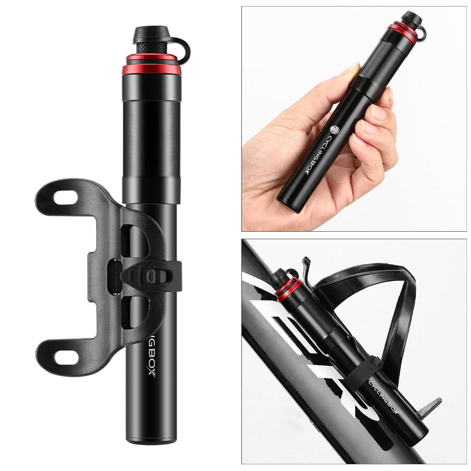 120psi High-pressure Bike Air Shock Pump Fit Presta/Schrader Valve for Fork &amp; Rear Suspensions Mountain Road Bicycle