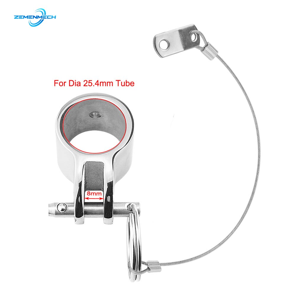 Abrazadera deslizante de mandíbula de acero inoxidable, herramienta de ajuste deslizante superior Bimini con pasador de liberación rápida de 1 pulgada y 25mm, 2 uds.
