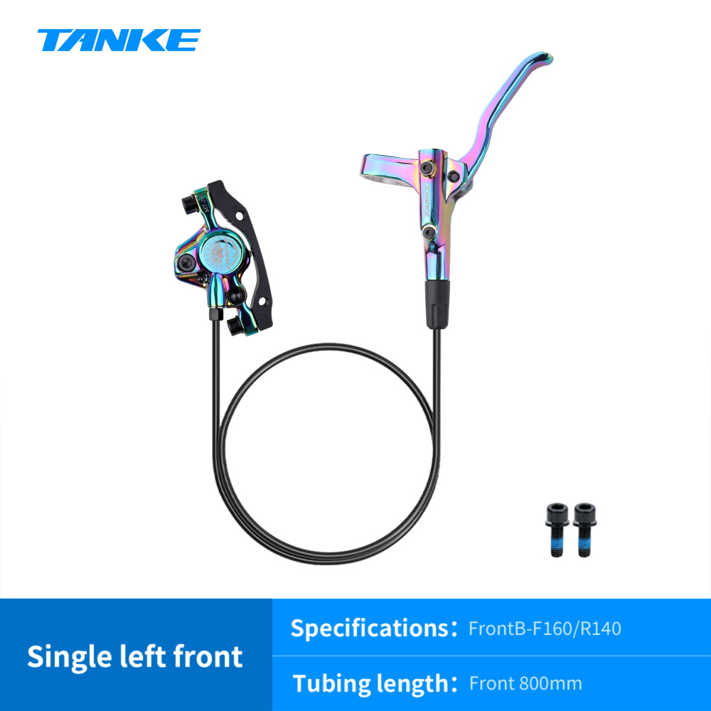 TANKE MT200 bicicleta freno de disco hidráulico MTB freno BL BR 800/1600mm freno de bicicleta 2 pistones 3 dedos palanca de acero piezas de bicicleta actualización: Chocolate
