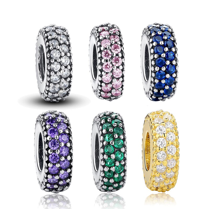 WOSTU Inspiration Spacer Charm Fit Original Bracelet 100% 925 Sterling Silver Authentic Beads DIY Necklace Jewelry For Women