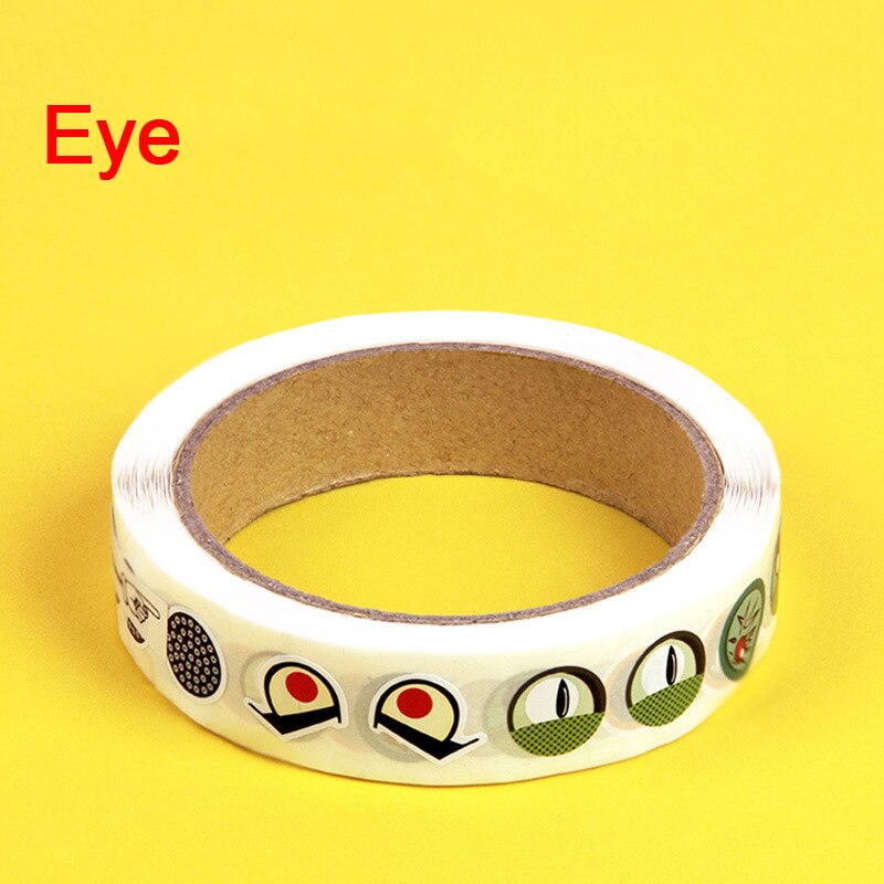 825Pcs 15m Stickers For Children DIY Eyes Adhesive Paper Adhesive Tape Kindergarten Handmade Color Eyeballs: Cartoon Eye