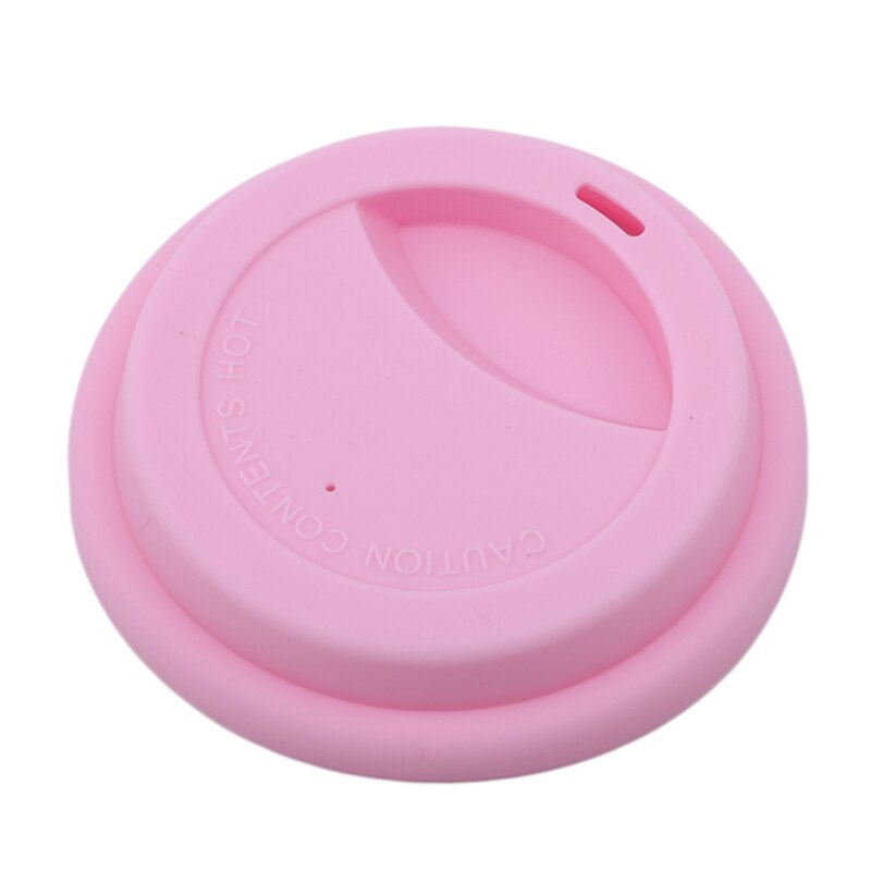 Søt pryd vann drikkekopp lokk silikon anti-støv bolle deksel kopp forseglinger glass krus lokk diameter 95mm: Rosa