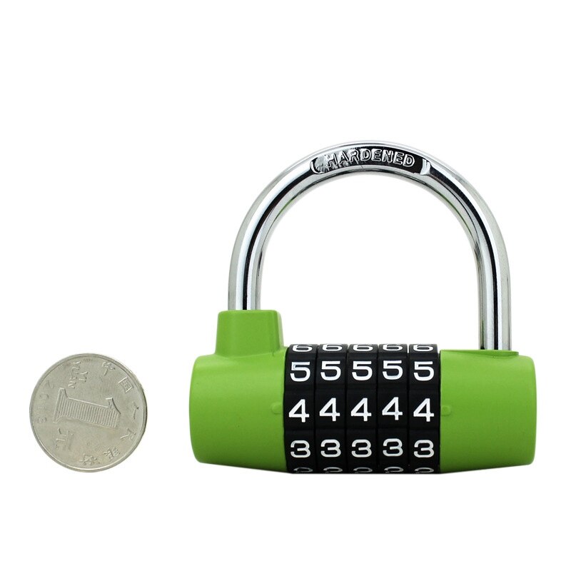 Resettable 5 Cijferig Hangslot Combinatie Lock Travel Bagage Koffer Lock Zinklegering Hangslot Breed Beugel Veiligheidsslot