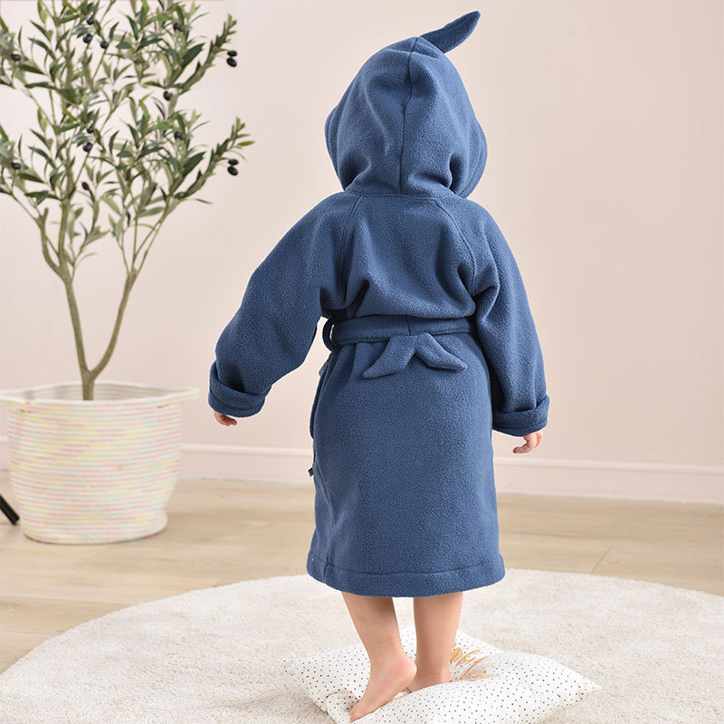 Bata de baño con capucha para niños y niñas, ropa de dormir de 90-140CM, pijamas con animales