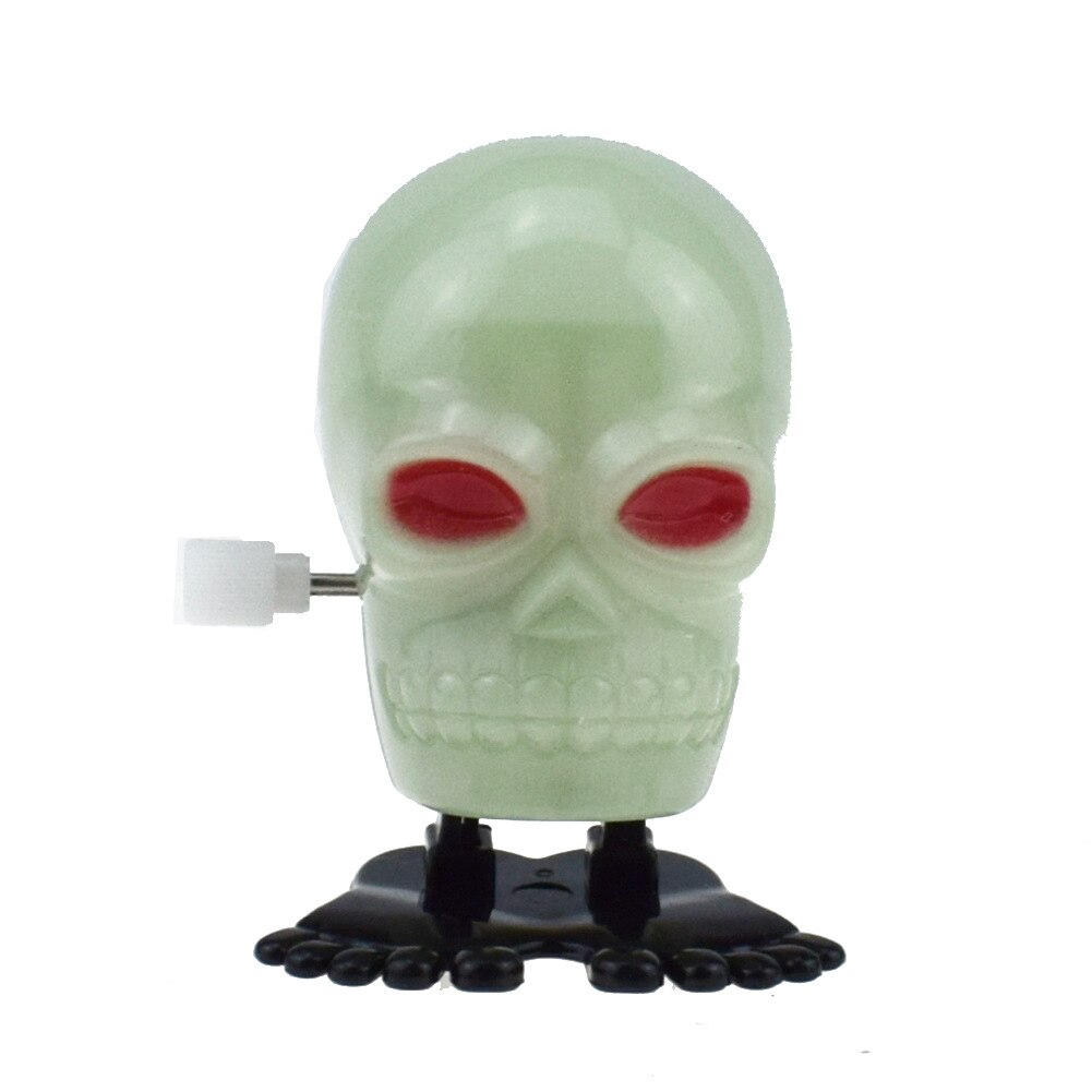 Novelty Funny Winding Spring-Winding with Eyes Jumping Teeth Ghost Teeth Halloween Christmas Small Toy: Jumping Night Light Skull