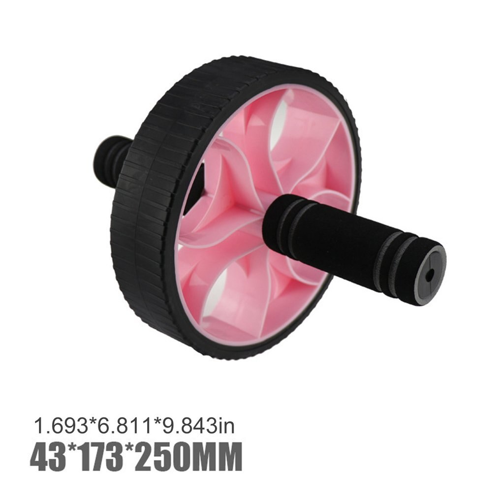 Giant Abdominal Wheel Home Fitness Equipment Abdominal Wheel Male and Female Belly Reduction Vest Line Artifact TPE, PP: Pink