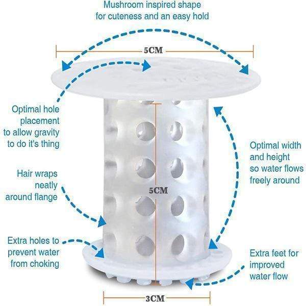 Afløbsfilter til badekar passer til de fleste standard afløbskerner til tilstopning af vaskefilter