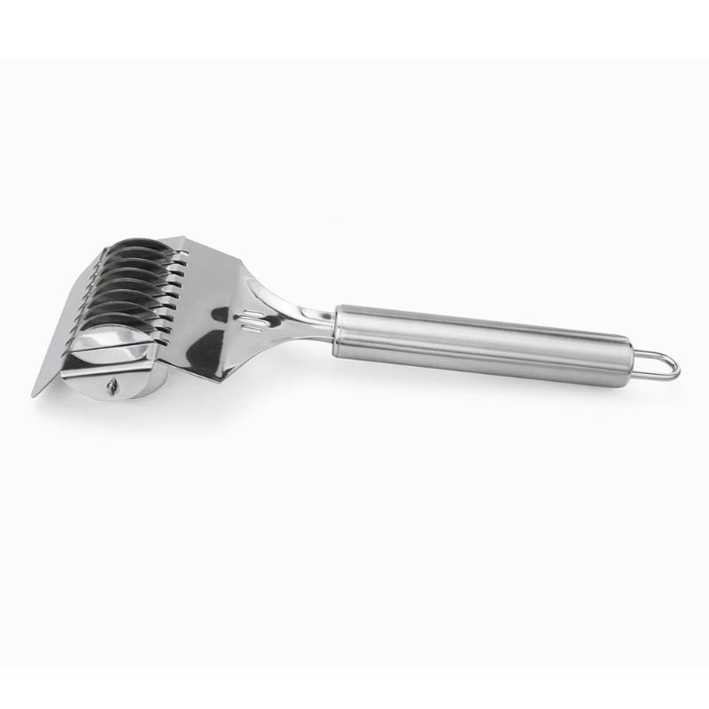 Flexible Stainless Steel Vegetable Roll Crusher Noodle Maker Lattice Roller Docker Dough Cutter Kitchen DIY Dough Cutting Tools