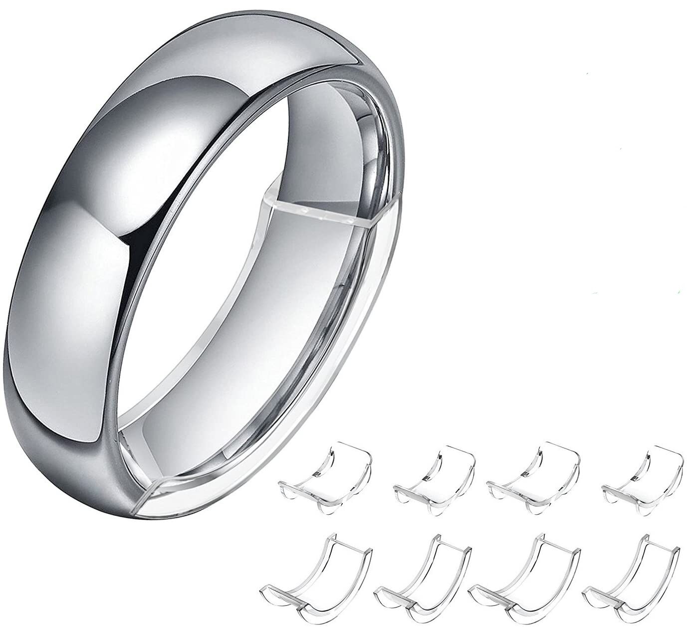 8 Sizes Silicone Invisible Ring Size Adjuster Reducer Ring Sizer Fit Any Rings