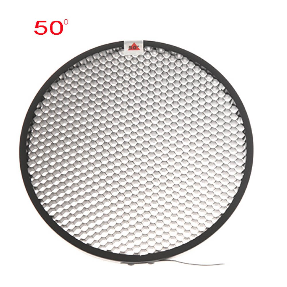 7" 18cm Bowens Standard Reflector Dish 10 20 30 40 50 60 Degree Honeycomb Grid Soft Diffuser Lamp Shade for Strobe Flash Light: 50 Degree Grid