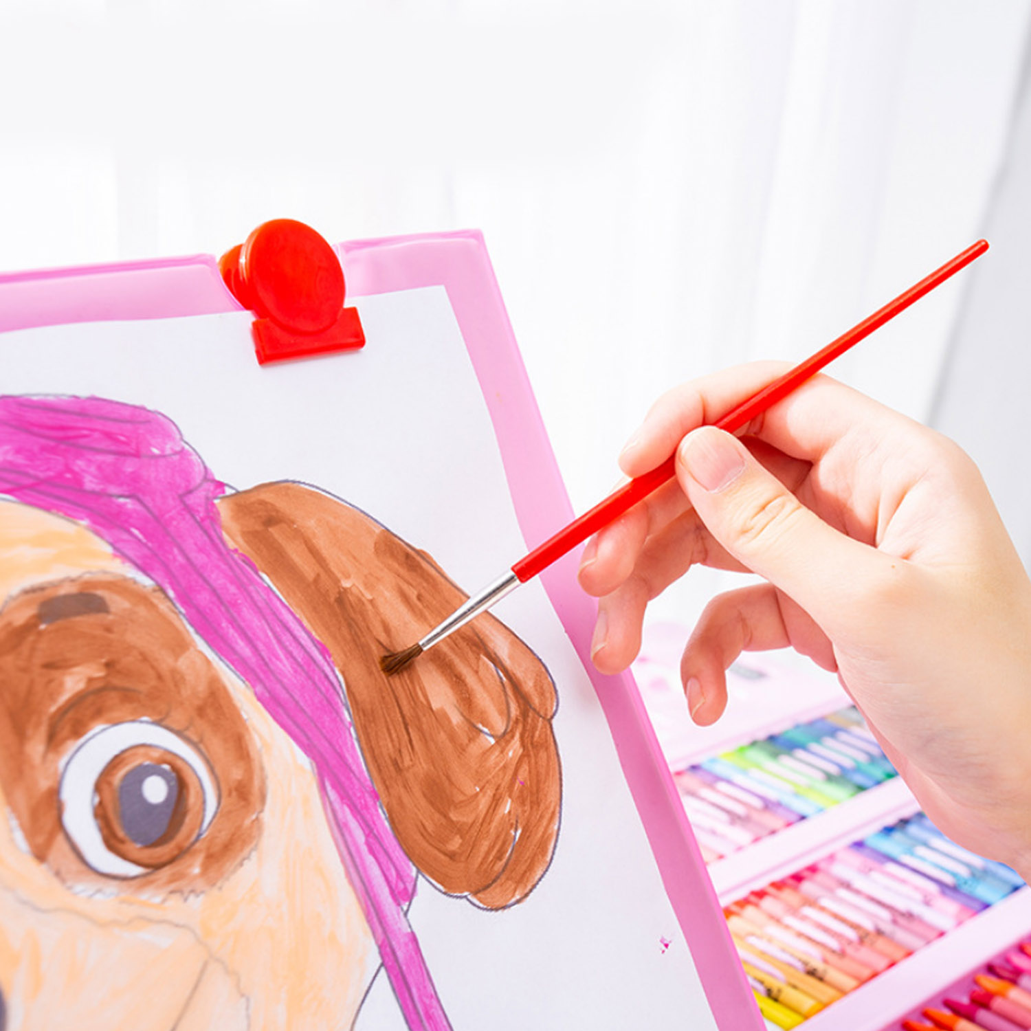 176 stk farvet blyant kunstner kit sæt maleri farveblyant tusch pensel tegneværktøj sæt børnehave forsyninger til