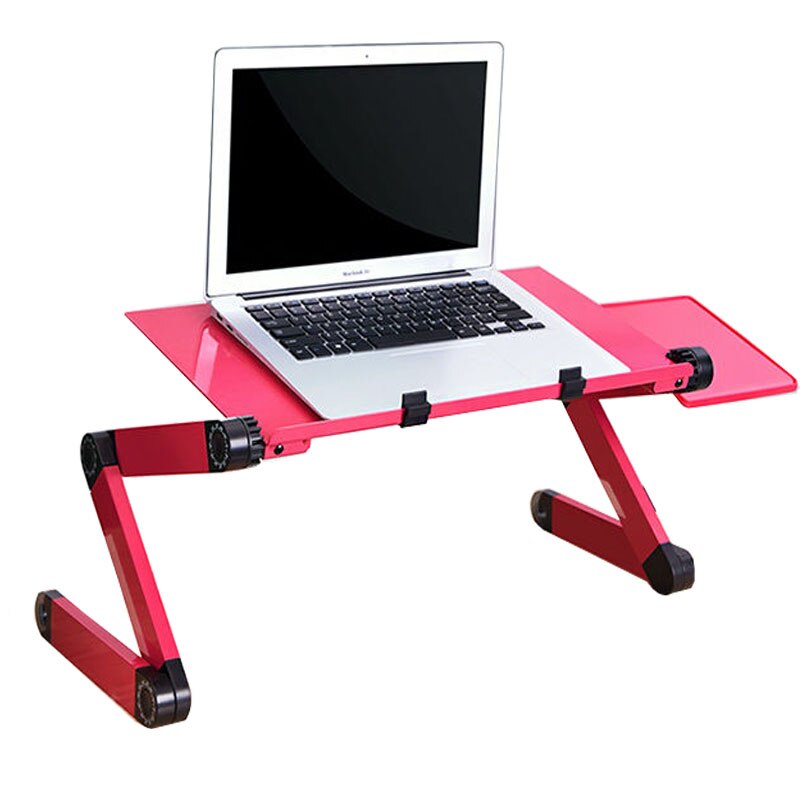 Portable Adjustable Aluminum Laptop Desk Stand Table Vented Ergonomic TV Bed laptop stand Working Office Riser Bed Sofa: B