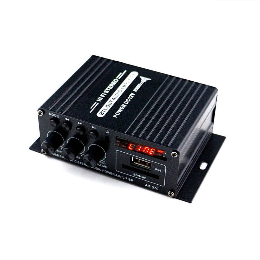 AK370 Mini Audio Power Verstärker BT Digitale Audio Empfänger AMP USB Speicher Karte Slot MP3 Player FM Radio Mit Fernbedienung control