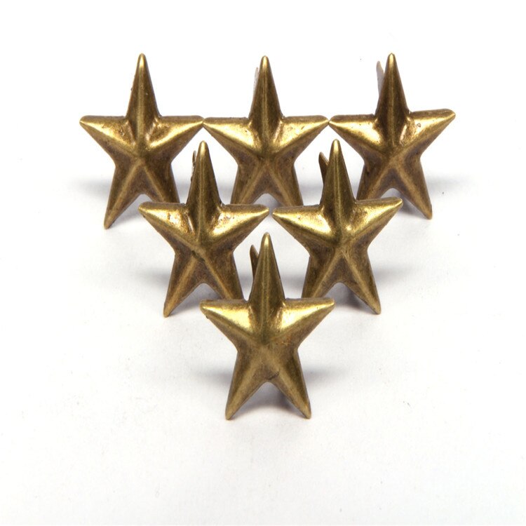 Stjärna nagelnit jacka skor väska tillbehör gör det själv utsmyckningar för scrapbooking brads scrapbook brons guld sliver