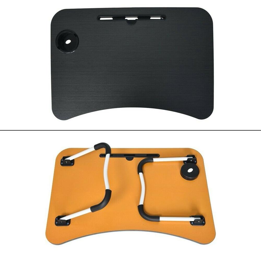 Mesa plegable para ordenador portátil con agujero en la ranura, escritorio portátil para cama, sofá, mesa de estudio