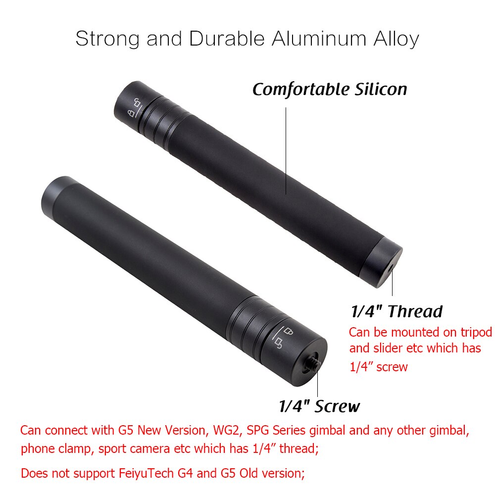 FeiyuTech Feiyu V2 700 barre d'extension de pôle de portée pour Feiyu G5/WG2/SPG ZhiYun grue lisse cardan à main à 3 Axes avec filetage 1/4"