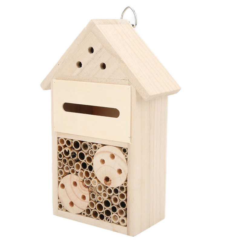 Wood Bee House Attract More Pollinating Wooden Insect Hotels for for Bees Butterflies Ladybugs Natural Wood Insect Home