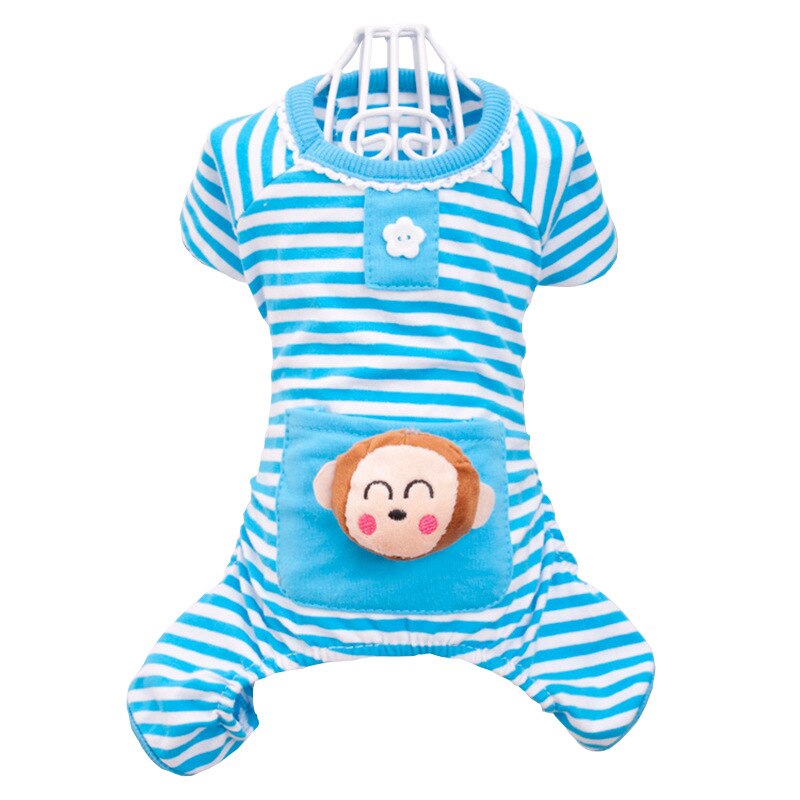 Koiran pyjama haalari lemmikki yöpuvut pienen koiran vaatteet pyjama pijama perro chihuahua villakoira bichon pentu vaatteet yorkie-asu: Sininen / Xs