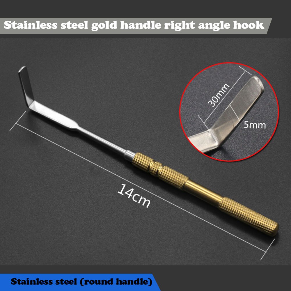 Nose shaping hook L-shaped right angle pull hook mandibular angle double head pull: Light Blue