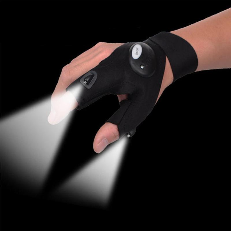 1 stücke LED draussen Taschenlampe Beleuchtung Angeln Handschuhe Handschuhe Beleuchtung Verstellbaren Riemen Finger Angeln Laufen Handgelenk Handschuhe Ha L1Q5