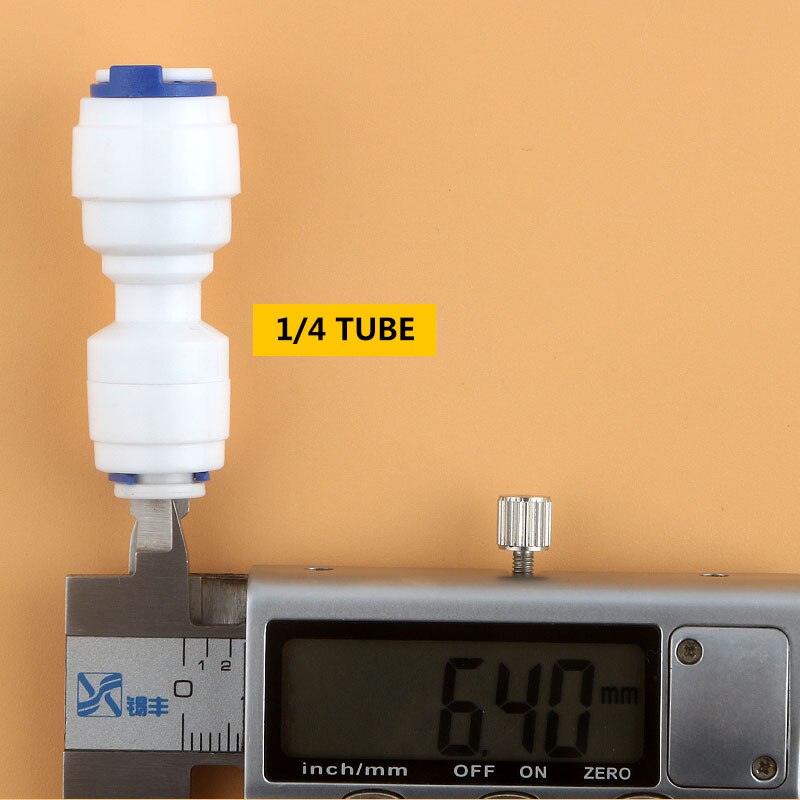 Tubo OD PE de 5/16 "a 1/4", sistema de ósmosis inversa de agua, acoplamiento rápido, 6,5 MM-8MM, Conector recto RO