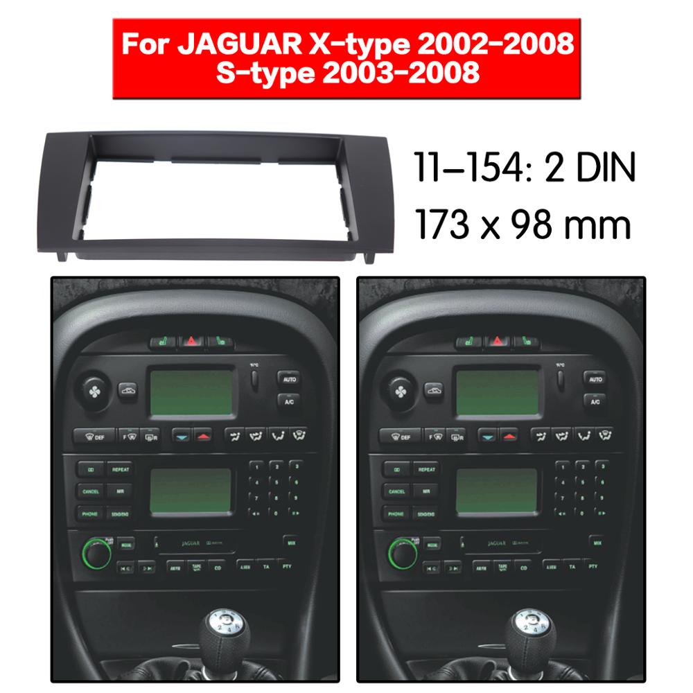 Placa de Panel estéreo Radio de coche Fascia Surround para JAGUAR x-type 2002 S-tipo 2003- kit de tablero con marco de reposición de DVD