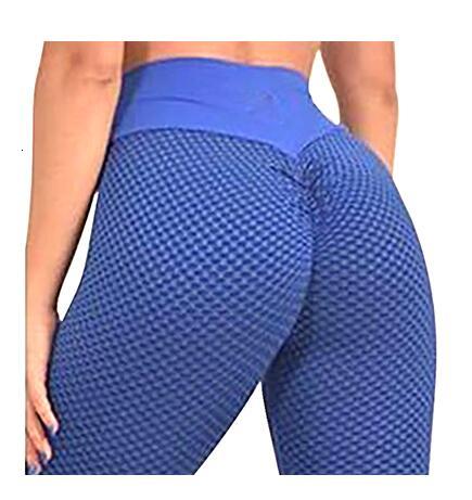 neue Frauen Leggings Hohe Taille Fitness Leggins Mujer Hohe Stretch Sportswear Damen Polyester Casual Frauen Hosen: M / b lu