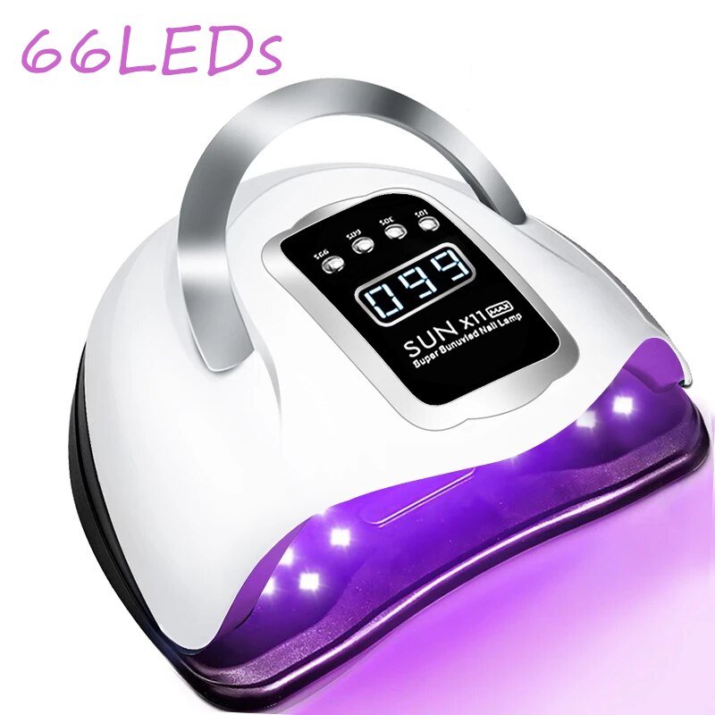 66leds sol x11 max unha polonês gel secagem lâmpada 132w com sensor de movimento profissional lâmpada do prego seco para manicure unhas ferramentas