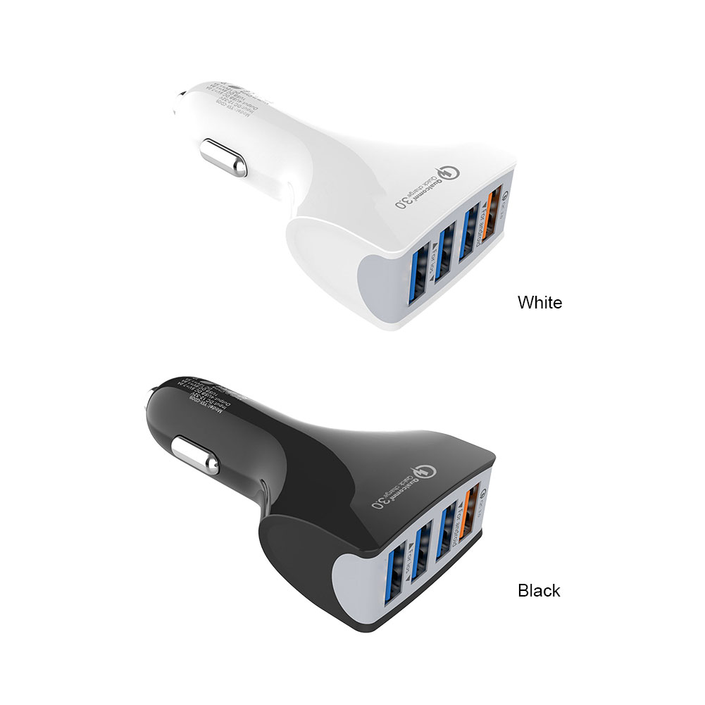 Socket Portable Adapter 4 USB Port LED Indicator 12-24V Fast 7A Car Charger Mobile Phone Tablet Universal Accessories Quick Mini