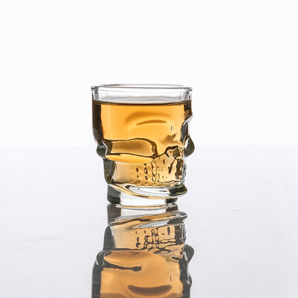 3D Transparent Skull Shot Glass Crystal Head Cup for Whiskey Home Bar