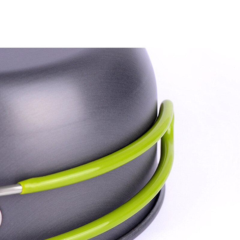 Mini Aluminum Alloy 0.62L/1.2L 2-Piece Set Portable Outdoor Cooker Pot 1-2 Person Travel Camping Pan With Color Box For