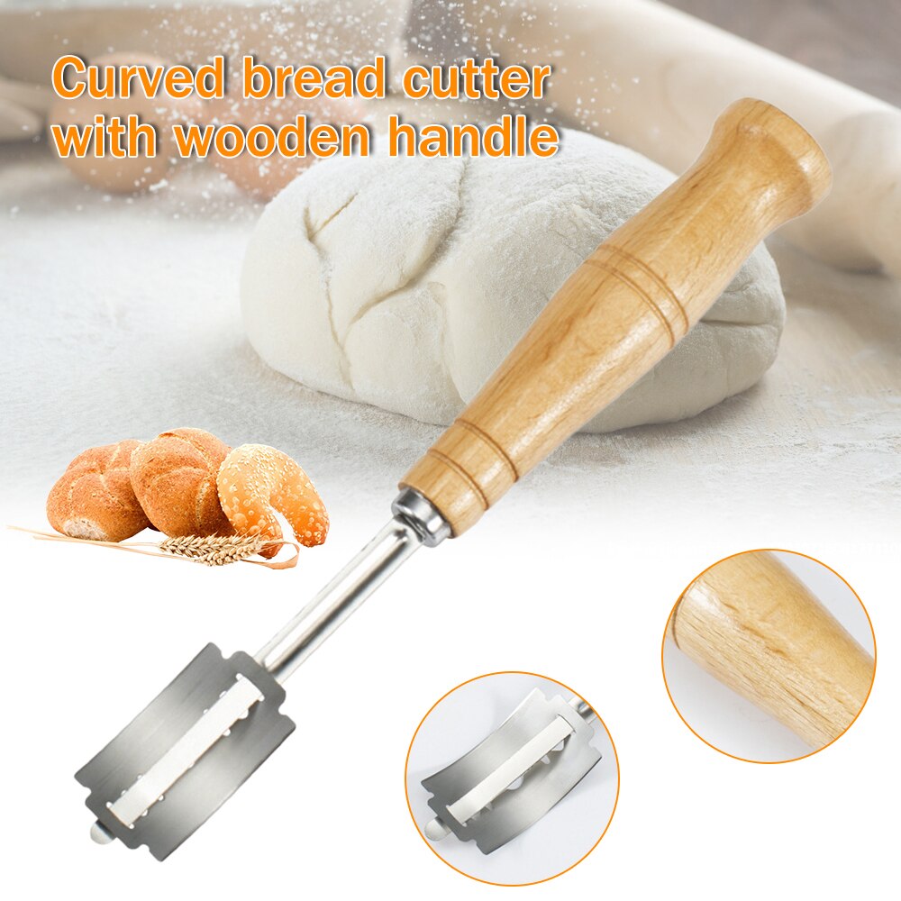 Blade Razor Bread Blade Dough Making Razor Wooden Handle Bread Cutting Tool Blade Wooden Handle Bread Cutter Cutting Tool: Default Title