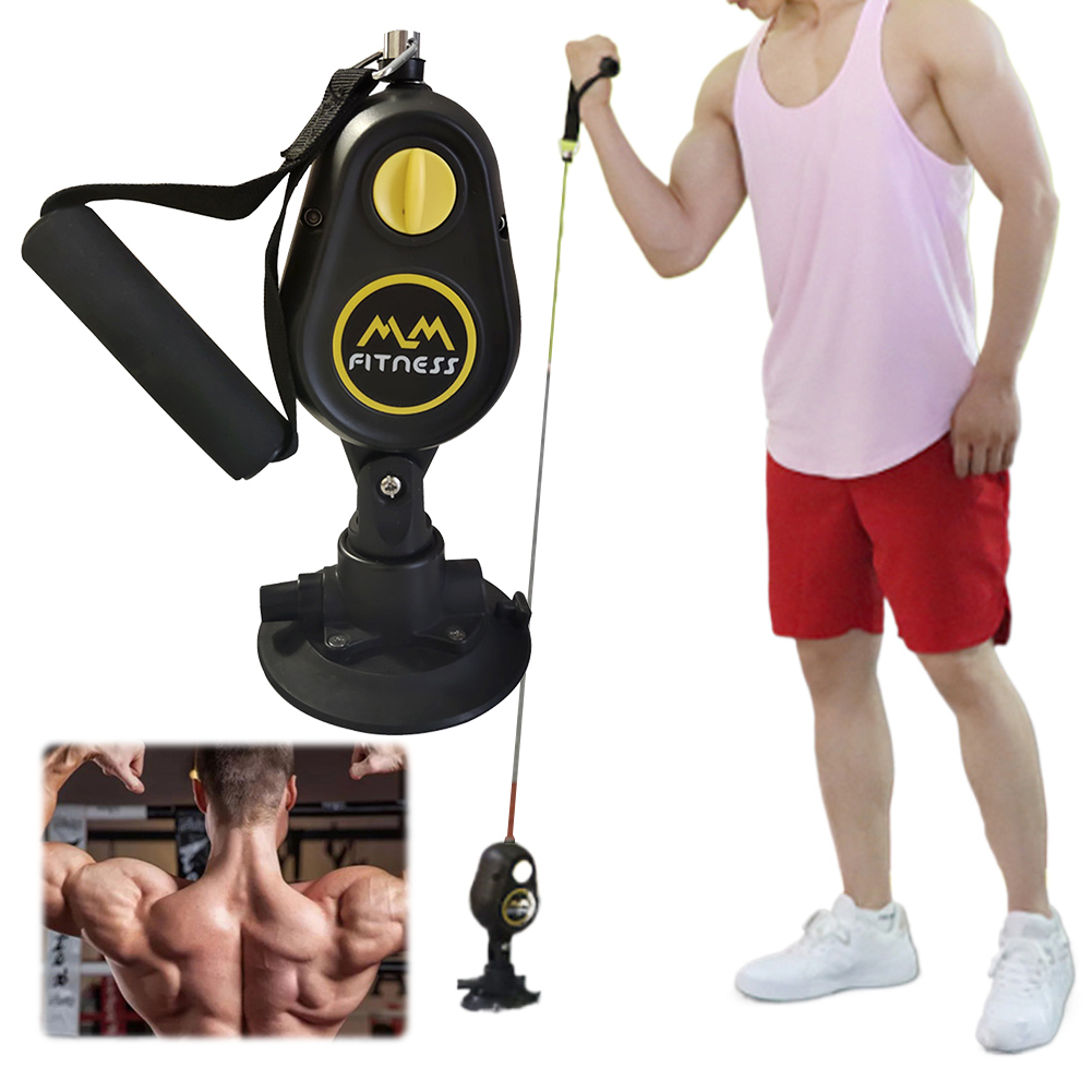 Resistente band touwtrainer trektouwtrainer zuignap katrol fitness touwtrainer 360 graden draaibaar voor fitnesstraining