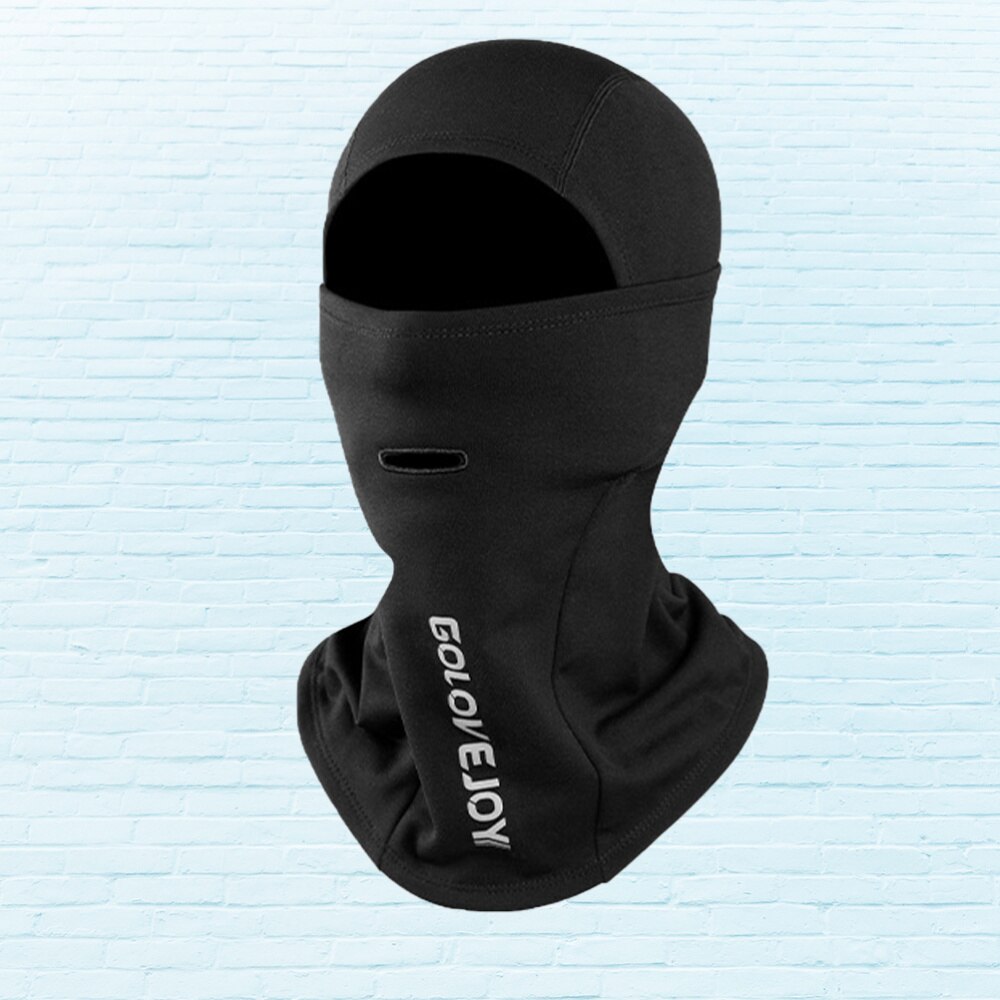 Universele Winter Verwijderbare Gezichtsmasker Fleece Winddicht Head Cover Warm Hoofddeksels Voor Outdoor Skiën Rijden (Zwart)