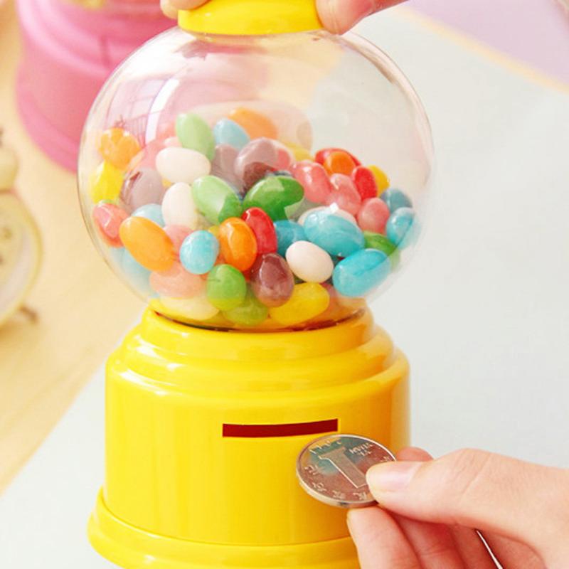 Doce fofo para crianças mini máquina de doce dispensador de moedas economia de dinheiro caixa de doces para bebês natal aniversário melhor presente para crianças