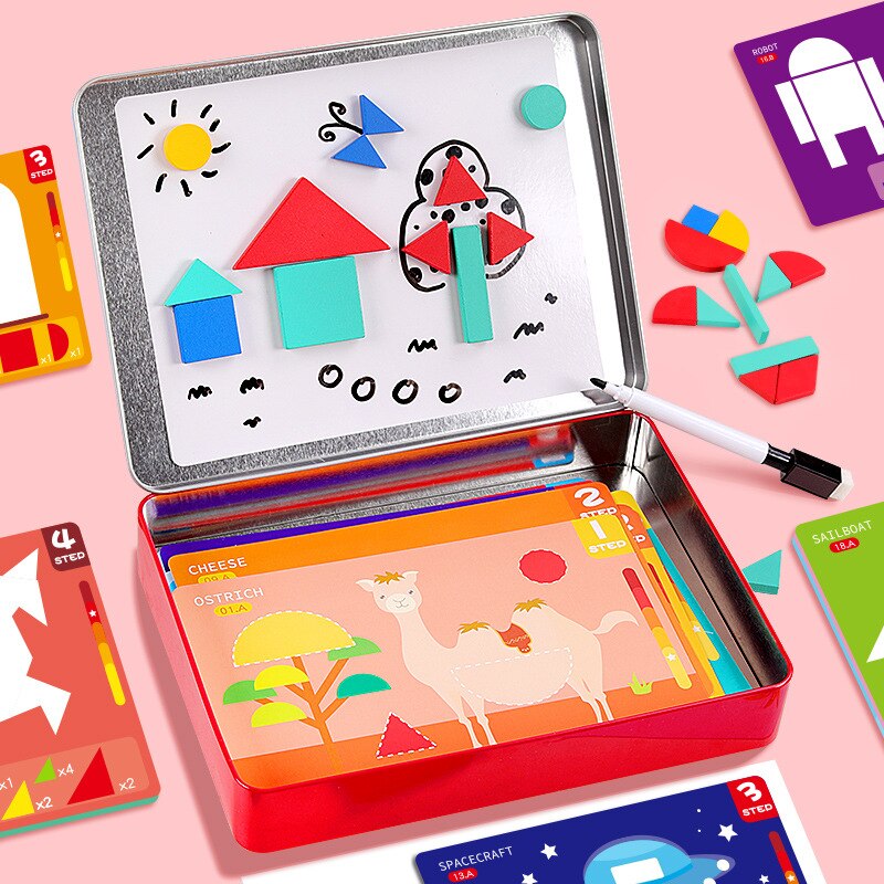 Magnetische Puzzel Speelgoed Kinderen Intelligentie Brain Training Speelgoed Multifunctionele Baby Voorschoolse Vroege Educatief Speelgoed Voor Kinderen