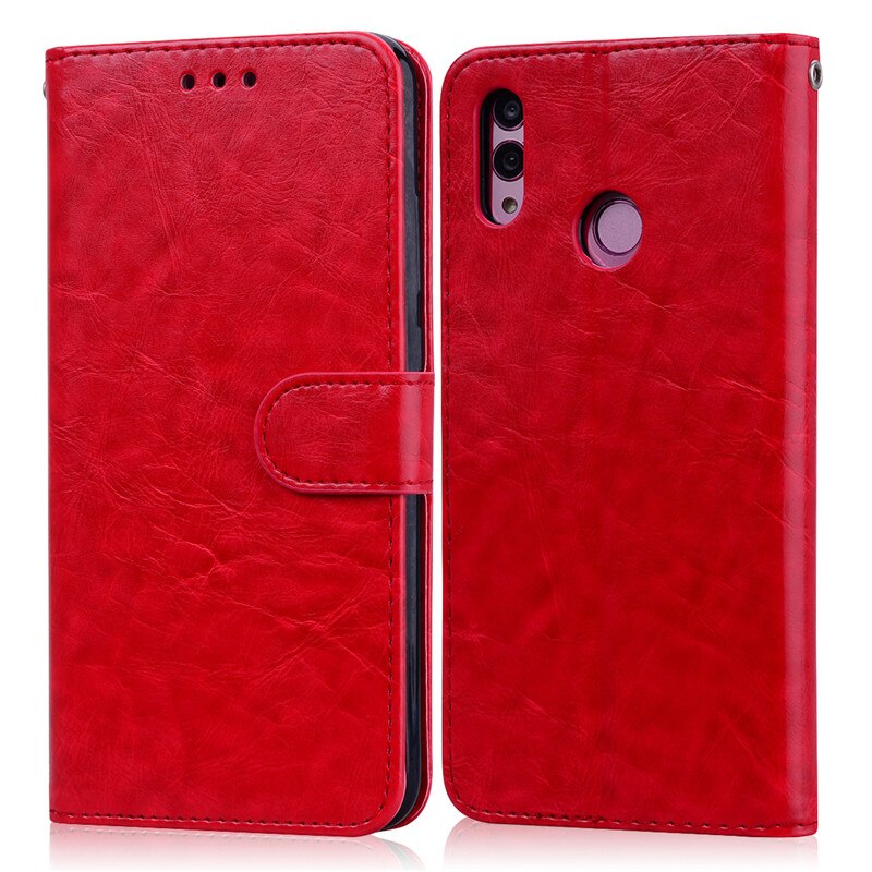 Voor Huawei P Smart Case Leather Wallet Flip Case Voor Huawei P Smart Case Boek Cover POT-LX1 POT-LX3 telefoon Case Fundas: Red