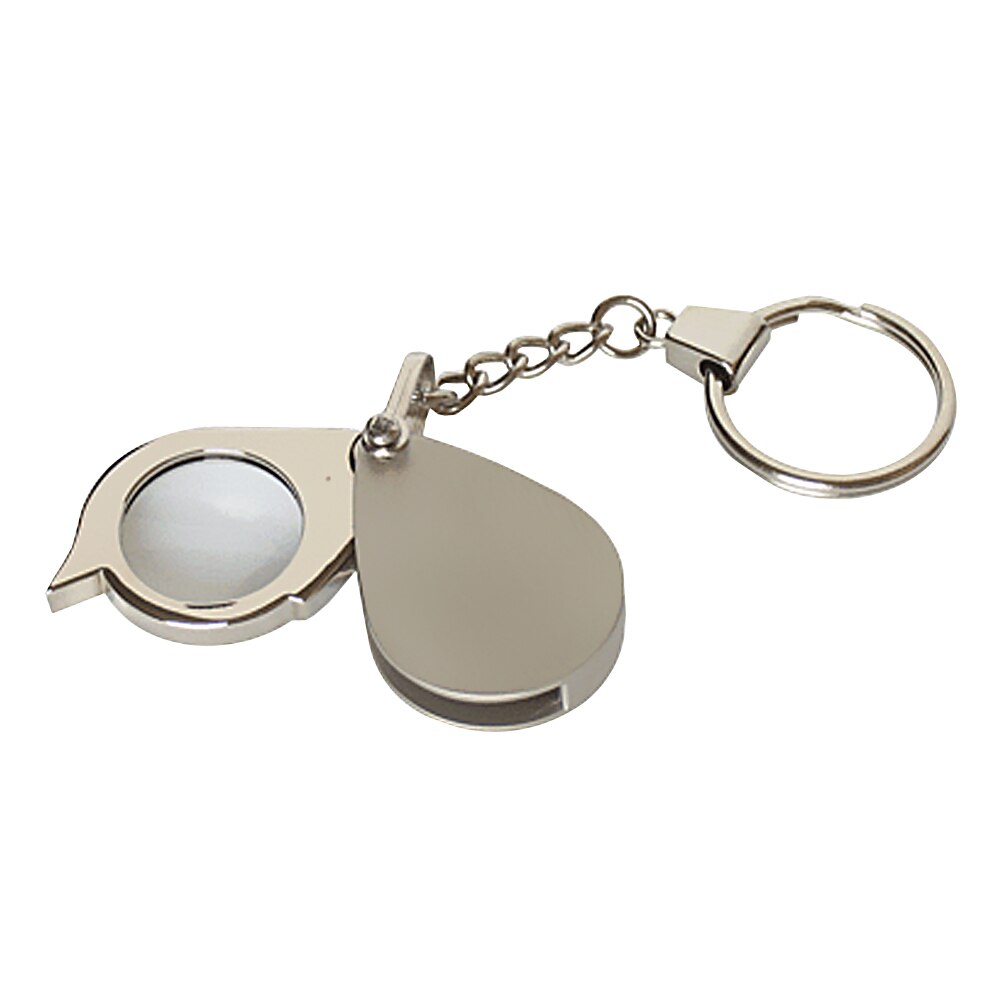 Mini Magnifying Glass Loupe Portable Keychain Magnifier 8X Folding Hand Daily Reading Tool