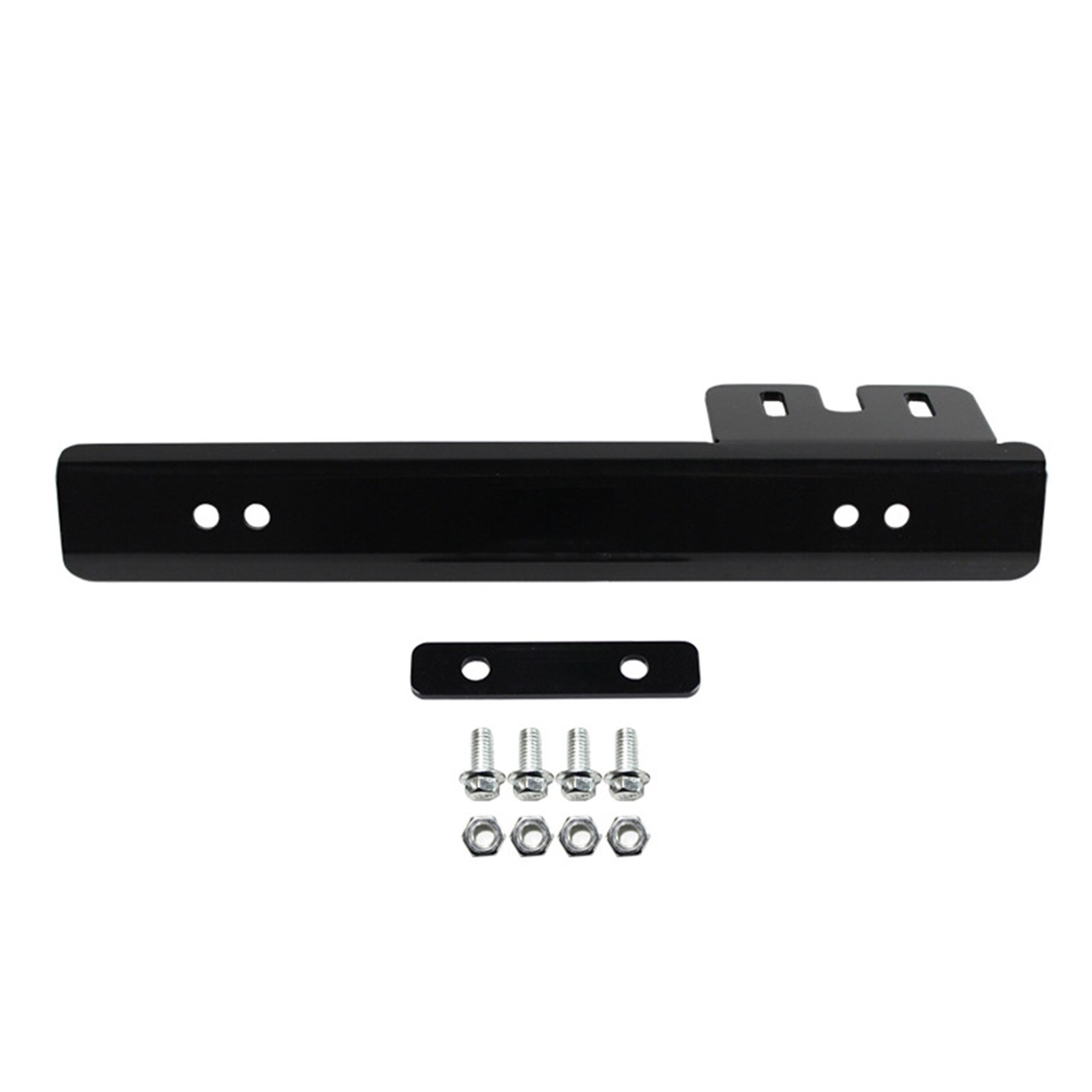 JDM Aluminum Alloy Car Number Licence Plate Frame Bracket Automotive Decoration: black