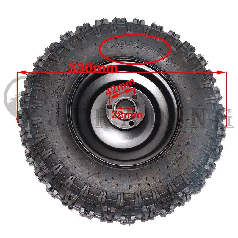 Roue 13x5.00-6 avant ou 4.1/3.5-6 jantes arrière moyeu avec pneu Tubeless pour tout-terrain ATV QUAD Buggy tondeuse kart
