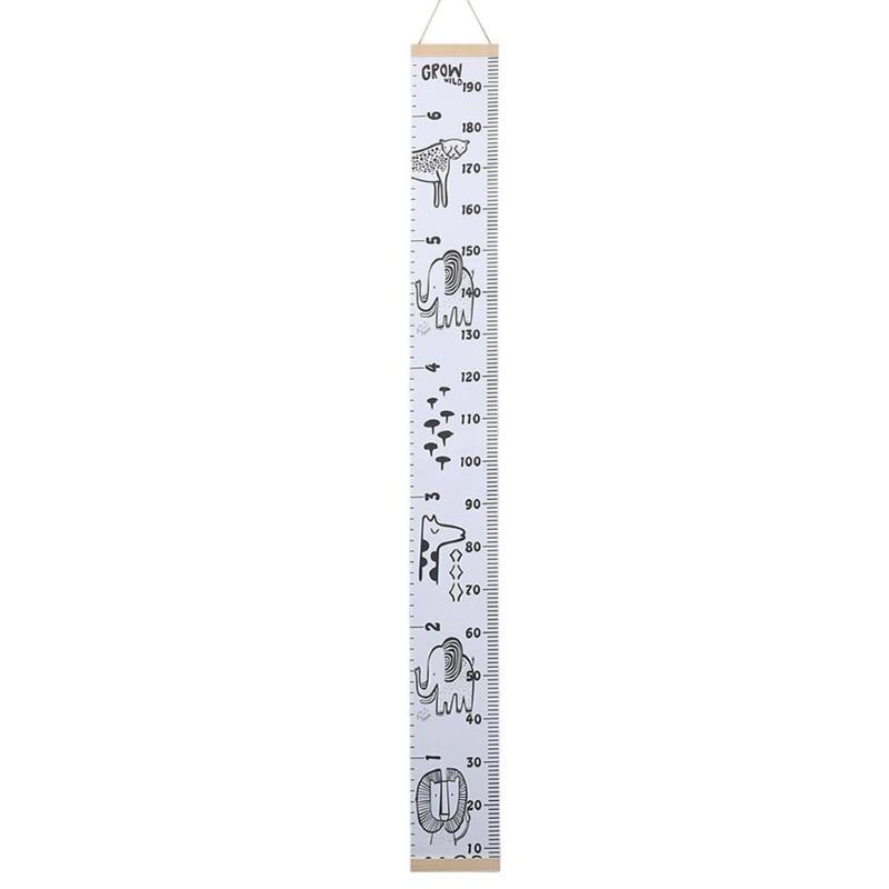 Höer Messen Lineal freundlicher Wasserdichte DIY Einfache Kreative Hause Dekorative Baby Wachstum Diagramme Leinwand Aufhänger mit Stock: C