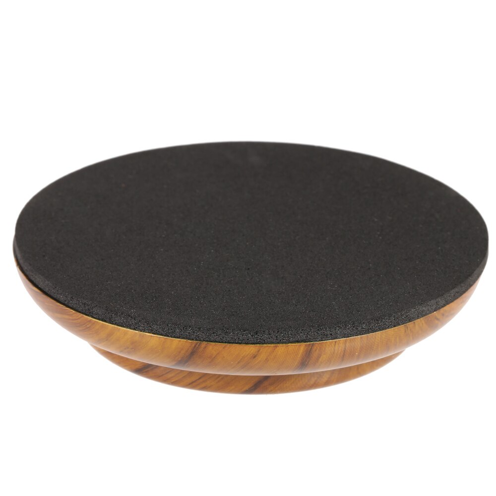 4 stuks ronde dubbele acryl staande piano wieltjes met palissandermotief en eva antislipmat