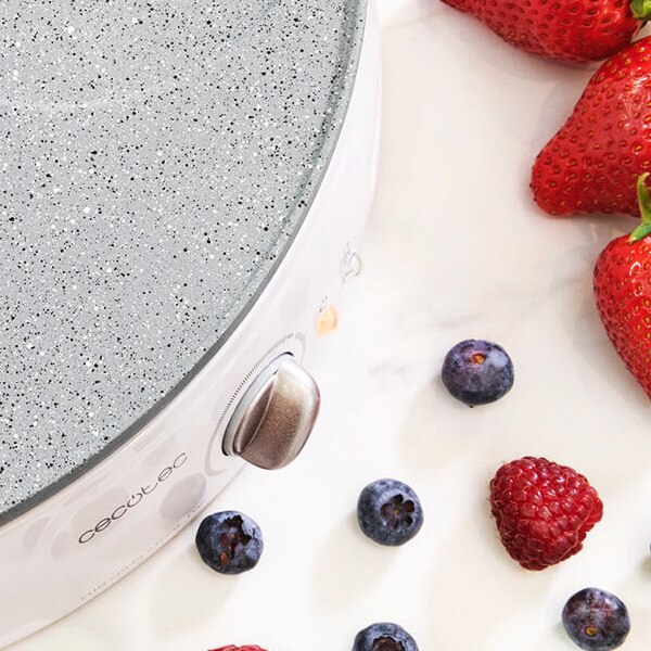 Crepera Cecotec Fun Crepestone Twin 1200W Blanco Gris