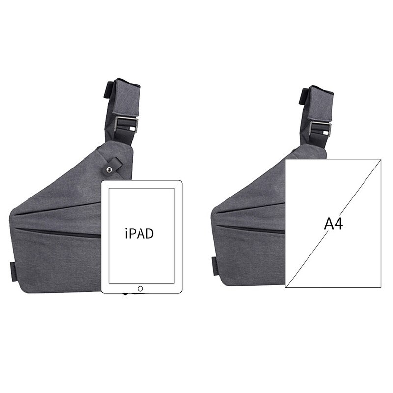 Heren borsttassen anti-diefstal messenger bag heren schoudertassen heren verborgen borsttas heren retro crossbody sling bag