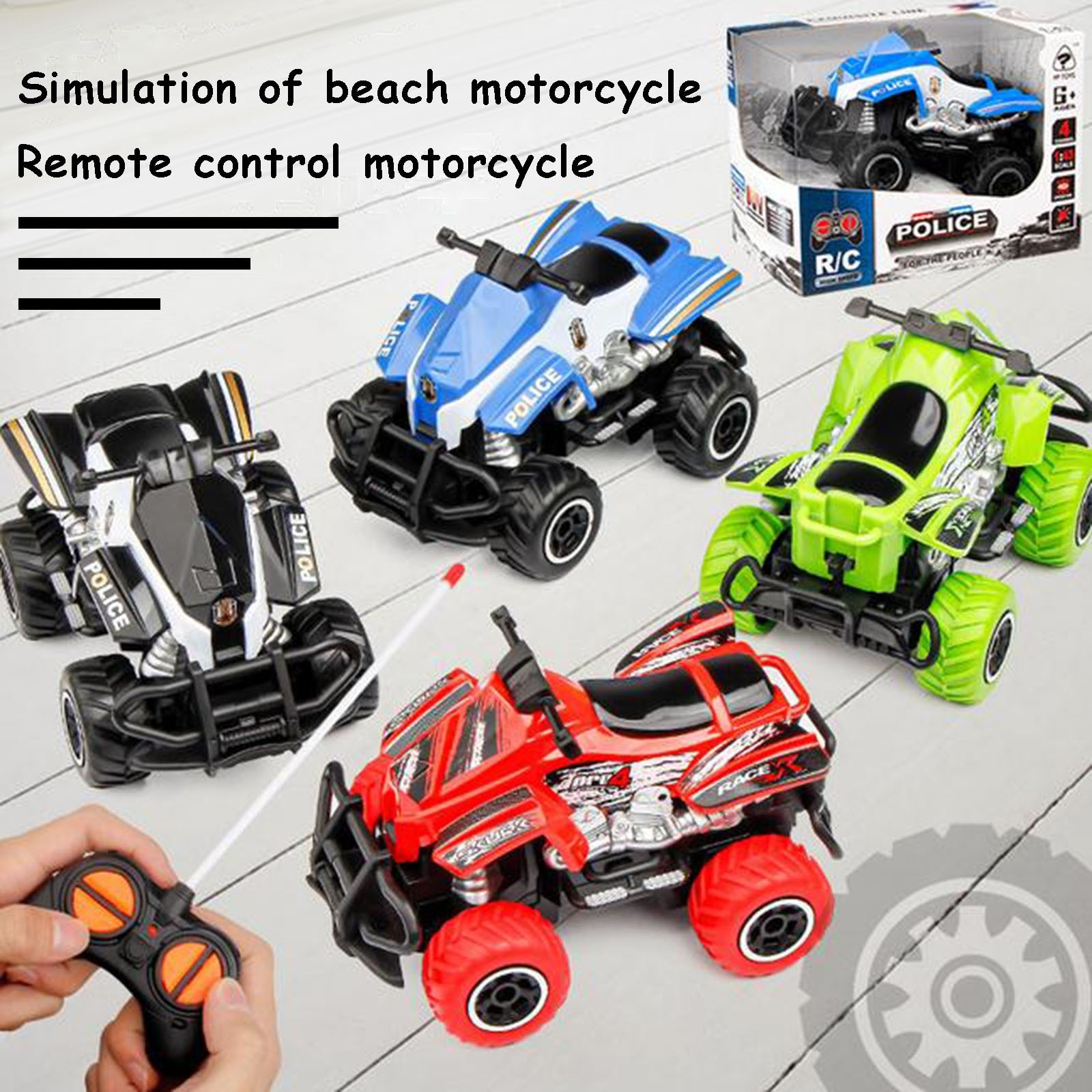 Children's toys rc car 1:43 Mini Simulation Off-road Motorcycle Electric Remote Control Toy Car machine on control remote car